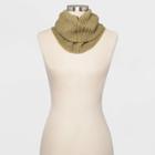 Women's Striped Knit Snood Scarf - Universal Thread Green