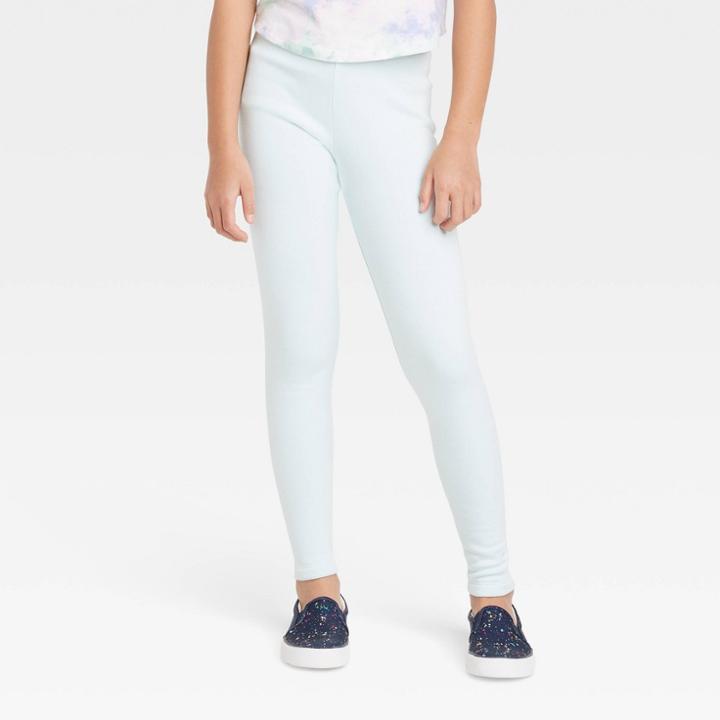Girls' Cozy Lined Leggings - Cat & Jack Turquoise Green