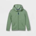 Girls' Printed Zip-up Hoodie - Cat & Jack Army Green