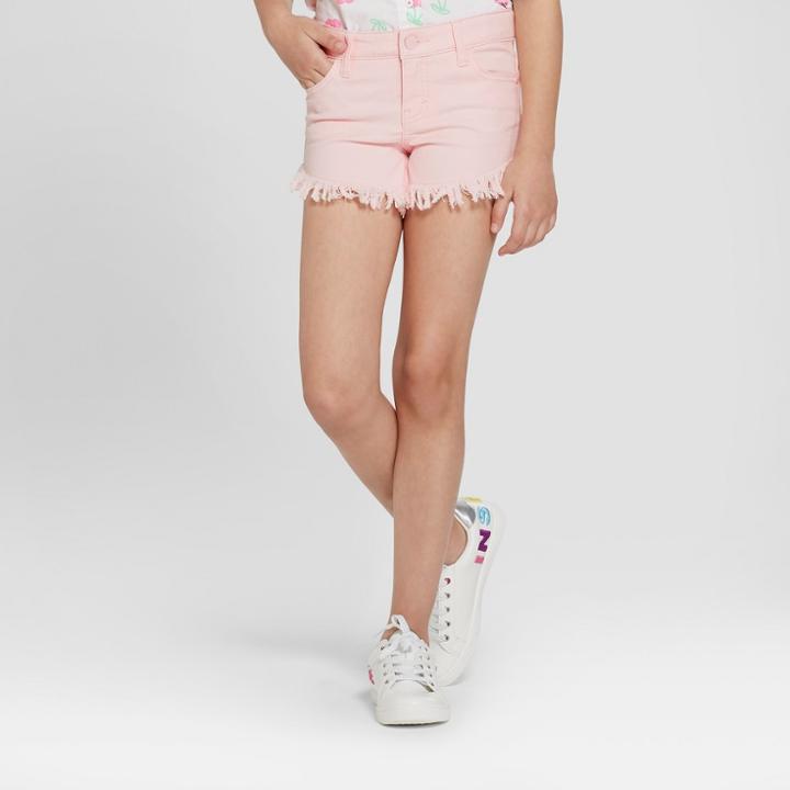 Girls' Denim Shorts - Art Class Pink