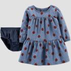 Baby Girls' Apple Chambray Dress - Just One You Made By Carter's Red/blue Newborn