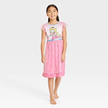 Mario Kart Girls' Super Mario Princess Peach Fantasy Nightgown - Pink