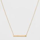 Silver Plated Genuine Peridot Bar Necklace - A New Day Gold