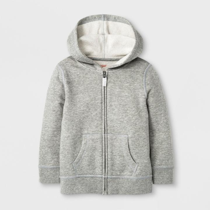 Toddler Boys' Adaptive Zip-up Hoodie - Cat & Jack Heather Gray