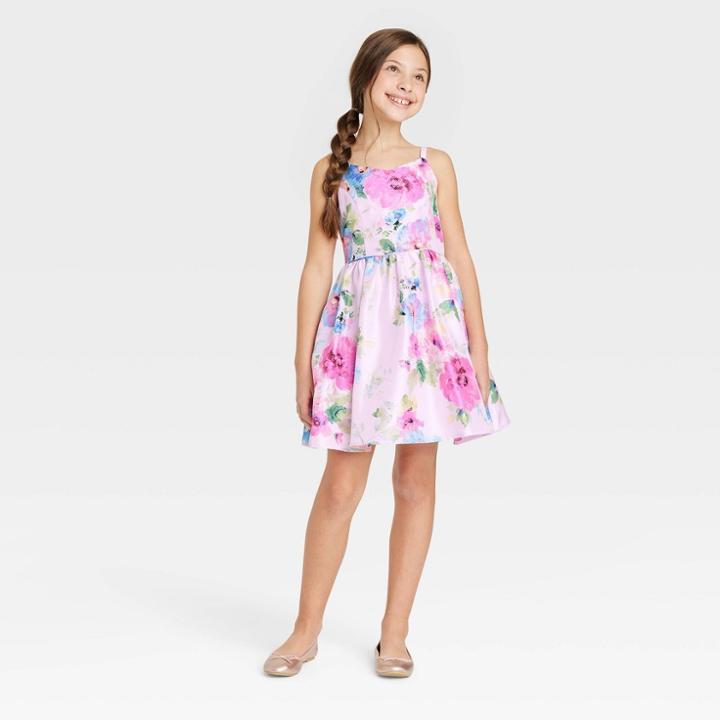 Zenzi Girls' Floral Dress - Lavender