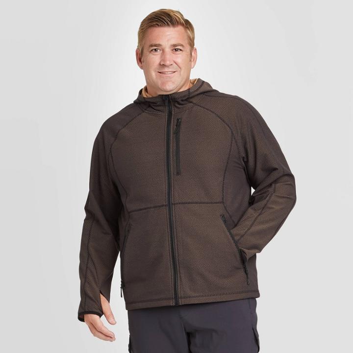 Men's Big & Tall Woven Fleece Jacket - All In Motion Black