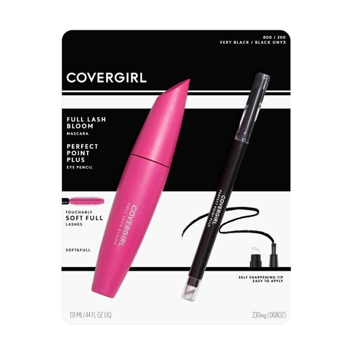 Covergirl Full Lash Bloom Mascara & Perfect Point Eyeliner Value Pack, Adult Unisex