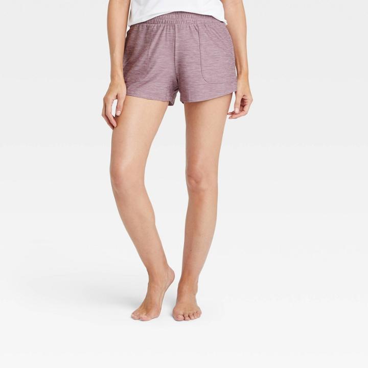 Women's Mid-rise Knit Shorts 3.5 - All In Motion Heathered Purple