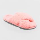 Women's Paris Crossband Faux Shearling Slippers - Stars Above Pink