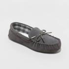 Men's Topher Moccasin Leather Slippers - Goodfellow & Co Gray