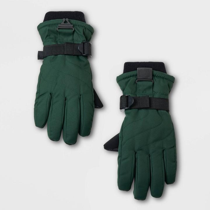 Kids' Avocado Ski Gloves - All In Motion Green