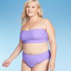 Women's Plus Size Longline Bandeau Bikini Top - Xhilaration Lilac 14w, Women's, Purple