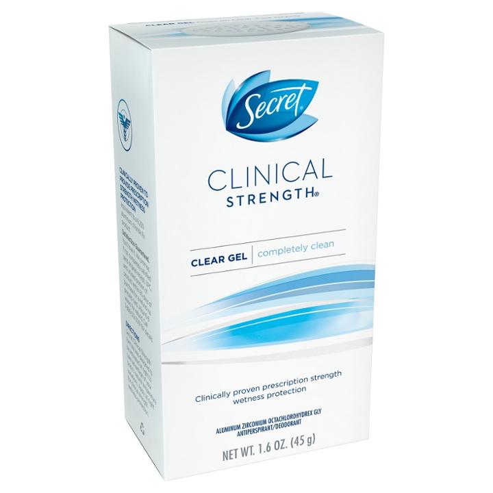 Secret Clinical Strength Completely Clean Clear Gel Antiperspirant And Deodorant