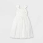 Mia & Mimi Girls' Lace Tulle Dress - White