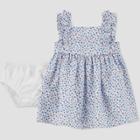 Baby Girls' Floral Dress - Just One You Made By Carter's Blue