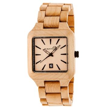 Earth Wood Goods Earth Wood Men's Arapaho Eco - Friendly Sustainable Wood Bracelet Watch - Khaki