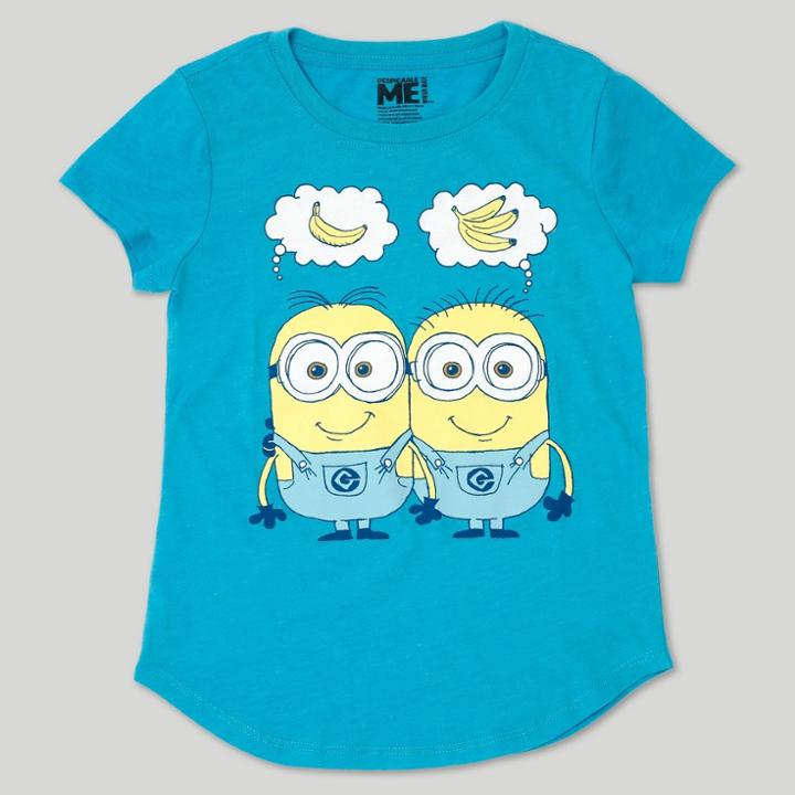 Girls' Despicable Me 3 Happy Thoughts T-shirt - Heather Blue