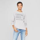 Women's Coffee Dogs Graphic Sweatshirt - Zoe+liv (juniors') Gray