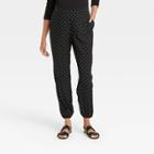 The Nines By Hatch Maternity Floral Print Relaxed Elastic Waist Pull-on Pants Black