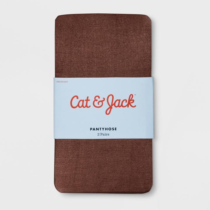 Girls' 2pk Pantyhose - Cat & Jack Brown