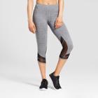 Women's Everyday Mesh Insert Mid-rise Capri Leggings 21 - C9 Champion Dark Heather Gray