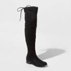 Women's Sidney Microsuede Over The Knee Fashion Boots - A New Day Black