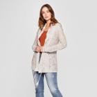 Women's Long Sleeve Open Pointelle Tie Cardigan - Knox Rose Natural