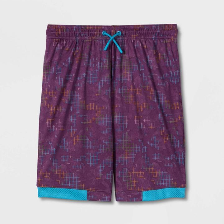 Boys' Printed Performance Shorts - All In Motion Lilac Purple