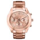 Caravelle New York By Bulova Women's Chronograph Rose Gold-tone Stainless Steel Bracelet Watch - 44l115, Size: