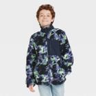 Boys' Zip-up High Pile Fleece Jacket - Art Class Navy Blue