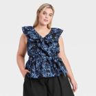Women's Plus Size Tank Top - Who What Wear Black Printed