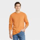 Men's Standard Fit Long Sleeve Crewneck T-shirt - Goodfellow & Co Chestnut
