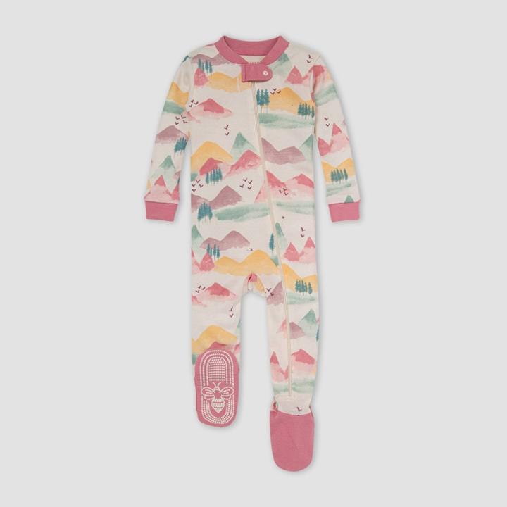 Burt's Bees Baby Baby Girls' Mountains Snug Fit Footed Pajama - Heather Gray