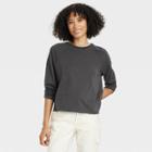 Women's Long Sleeve T-shirt - Universal Thread Dark Gray