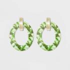 Sugarfix By Baublebar Patterned Hoop Earrings - Green, Girl's