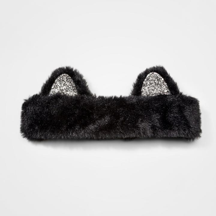 Toddler Girls' Faux Fur Cat Ear Headband - Cat & Jack Black, Pink
