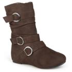 Girls' Hailey Jeans Co. Buckle Suede Boots - Brown