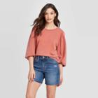 Women's Puff Long Sleeve T-shirt - Universal Thread Rose Xs, Women's, Pink