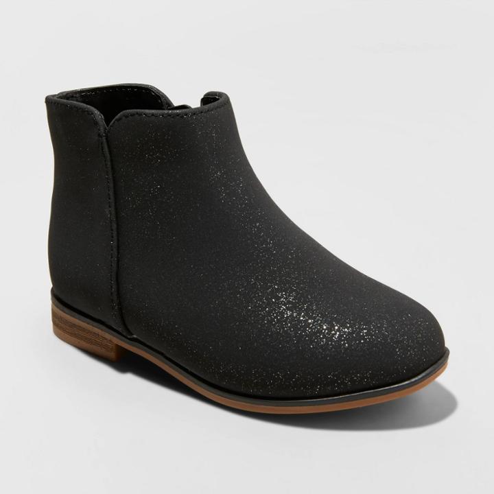 Toddler Girls' Penelope Shimmer Fashion Boots - Cat & Jack Shimmer Black