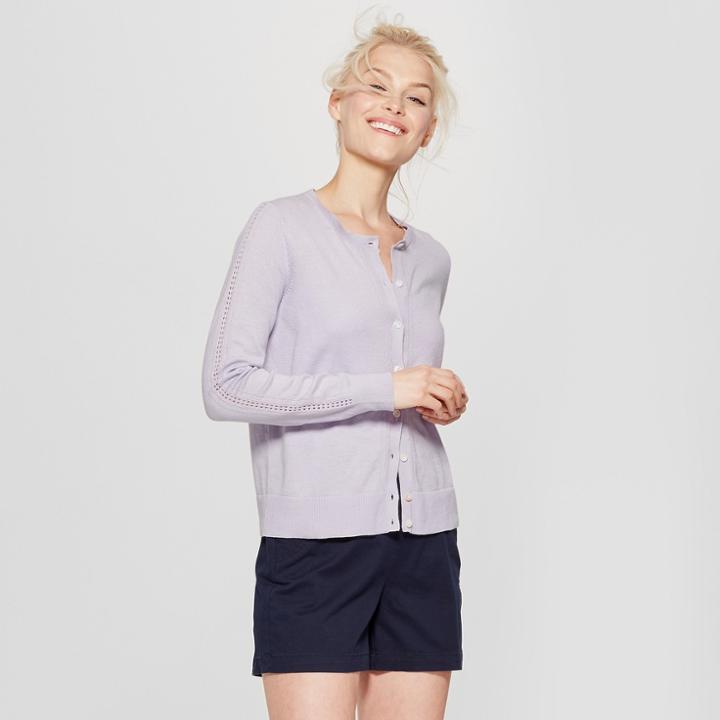 Women's Any Day Cardigan Sweater - A New Day Lavender (purple)