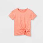 Girls' Short Sleeve Split Hem Studio T-shirt - All In Motion Orange