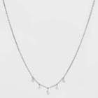 Silver Plated Multi Shape Cubic Zirconia Pendant Necklace - A New Day