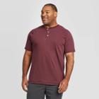 Men's Tall Standard Fit Short Sleeve Henley Shirt - Goodfellow & Co Red