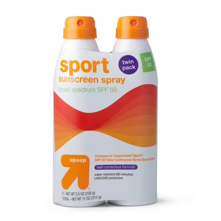 Sport Sunscreen Spray - Spf 50 - 2pk/11oz - Up & Up