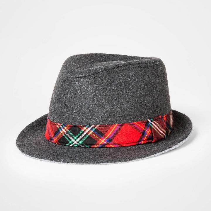 Baby Boys' Faux Felt Fedora - Cat & Jack Black Newborn, Boy's, Gray