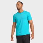 Men's Short Sleeve Performance T-shirt - All In Motion Turquoise Blue