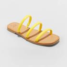 Women's Wren Triple Strap Sandals - A New Day Yellow