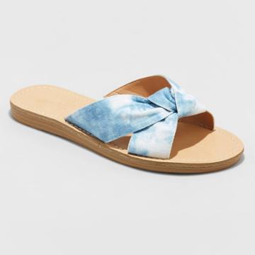 Women's Melody Knotted Slide Sandals - Universal Thread Blue