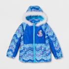 Disney Girls' Frozen Puffer Jacket - Blue