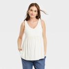 The Nines By Hatch Jersey Swing Maternity Tank Top Ivory
